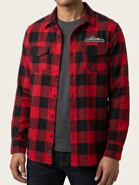 The Strumbellas Tour Flannel Shirt Burnside Buffalo Plaid Band Merch M Unisex